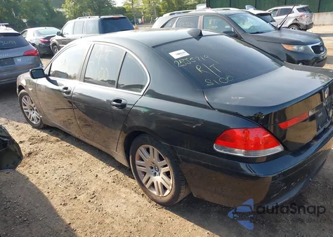 2003 BMW 745I from USA, damaged, VIN WBAGL63483DP67483
